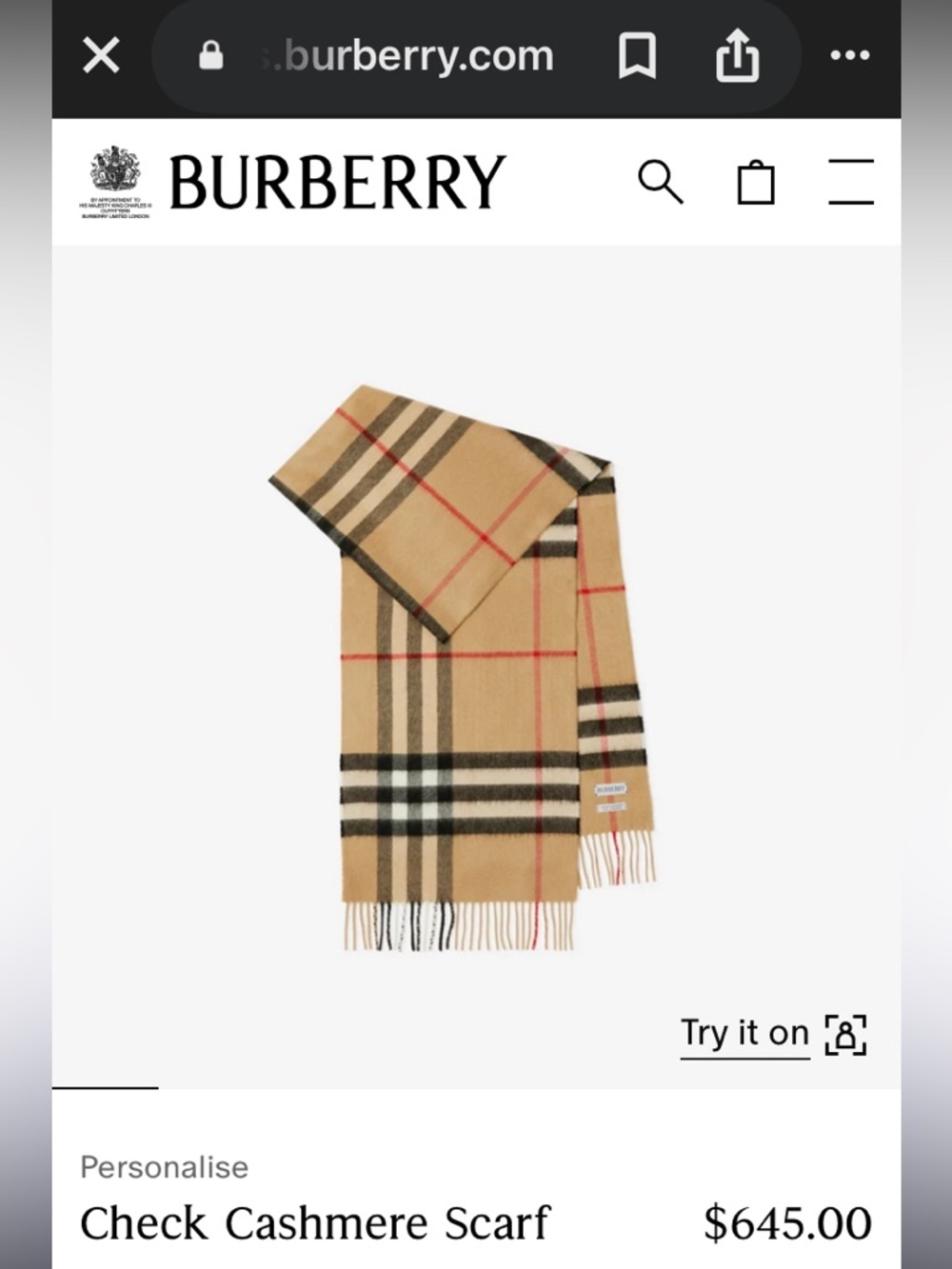 Unisex Burberry Scarf